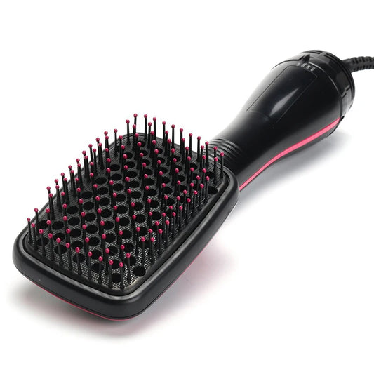New Arrival 2 in 1 Multifunctional Hot Air Brush Comb Straightener Tangle-Free Hair Dryer Brush